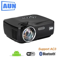AUN AM01P LED Projector Support 1920×1080. with Android, WIFI, Bluetooth. 3D Beamer for Home Cinema Free HDMI Cable, 3D Glasses