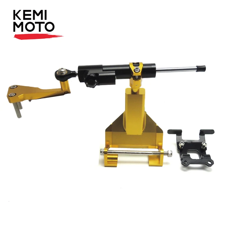 

KEMiMOTO MT07 FZ07 Full Set of Steering Damper Mounting Bracket Kit for YAMAHA MT-07 FZ-07 2014 2015 2016 2017 FZ 07 MT 07
