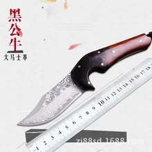 Высококачественный Дамаск Кованой стали прямой нож охотничий 62HRC высокая твердость на открытом воздухе-защитный нож тактический армейский нож выживания