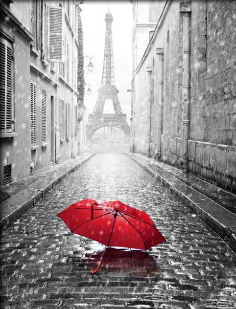 DIY Вышивка с кристаллами рукоделие Алмазная мозаика Вышивка Париж Полотенца красный зонт узор DIY ремесла p20