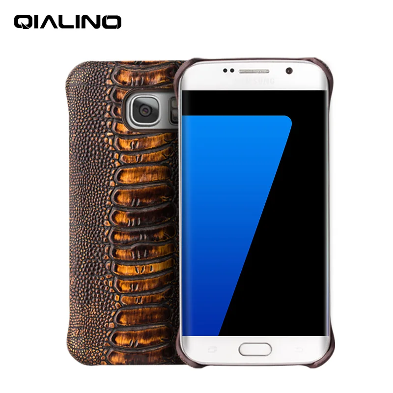 QIALINO специальный чехол для телефона с текстурой ног страуса Samsung Galaxy S7 и Edge