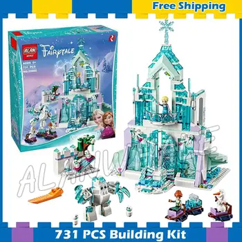 

731pcs Princess Series Elsa's Magical Ice Palace 10664 DIY Model Building Blocks Assemble Gifts sets Hobby Compatible With Lago