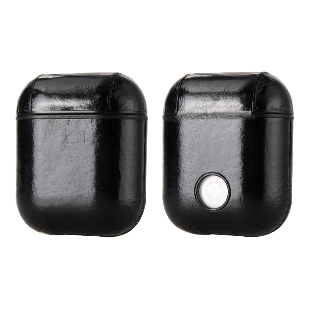 

Oil Wax Genuine Leather Headphone Boxes for Apple AirPods Charging Cover Protective Charging Bluetooth wireless Earphone Cases