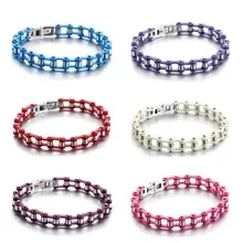 7,87 ''7 мм Для женщин Украшения для мужчин Титан, нержавеющая сталь, браслет в виде велосипедной цепи Цвет