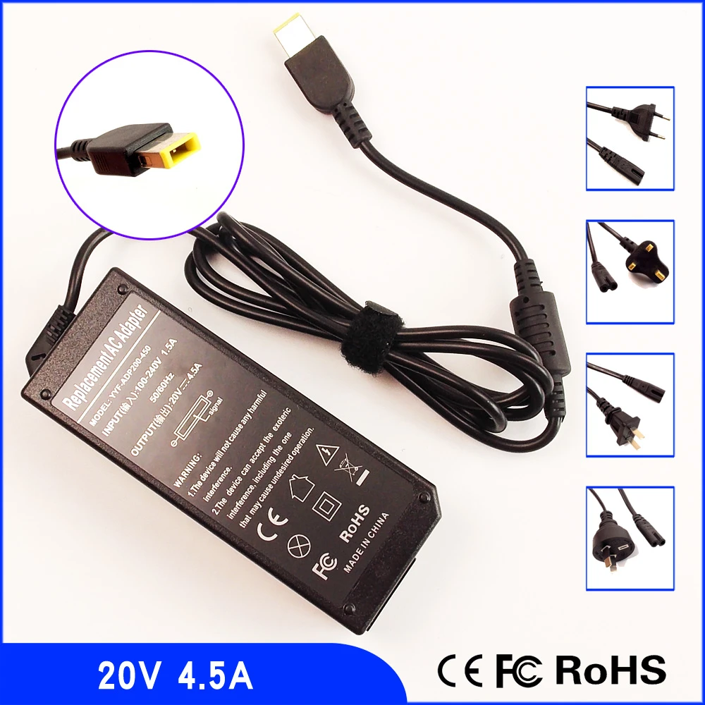 20v 4.5a Laptop Ac Adapter Charger For Lenovo Aio C260 C470,thinkcentre