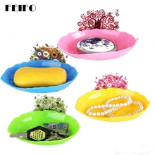 FEIGO 1 шт. мыльница для дома, аксессуары для ванной комнаты, голубой мыльница, лоток для слива, крепкий держатель на присоске, кухонные инструменты, подставка F45