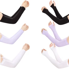 SHOUHOU 1 PC Summer Cooling Arm Sleeve Icy Unisex Sports Running Cycling Pure Arm Sleeve For Sun Protection
