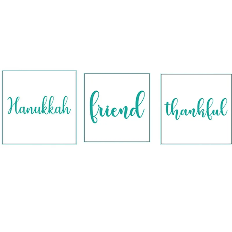

Hanukkah Thankful friend Letter Shape Metal Cutting Dies Stencil Scrapbook Album Embossing For Gift Card Making Handcraft