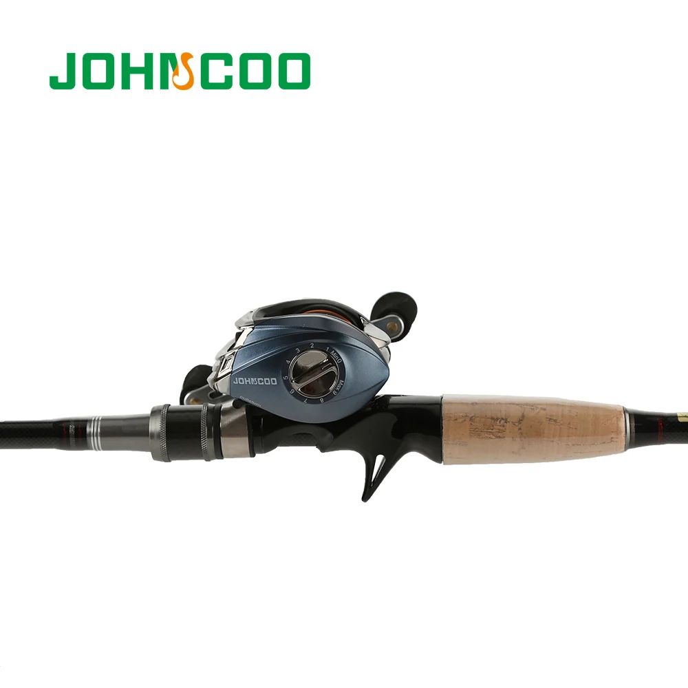 JOHNCOO JOURNEY Fishing Rod Combo 2.1m 2.4m 2.7m Carbon Rod Baitcasting Fishing Rod Medium Fast 4 Sections Fishing Rod Set