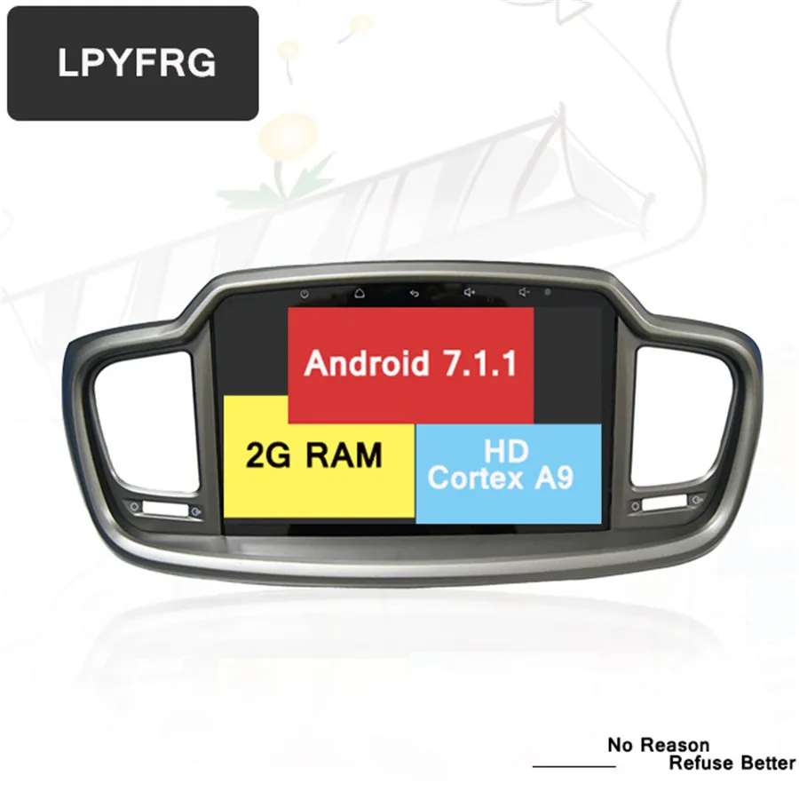 Car Android 7.1 GPS Navigation System entertainment For Kia Sorento