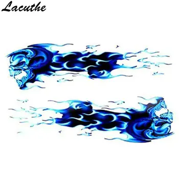 

Vinyl Wolf Head Decals Skull Head Fire Flame Funny Eagle Clown Sticker for Motorcycle Car Door Stickers Truck Helmet Decor ZG14