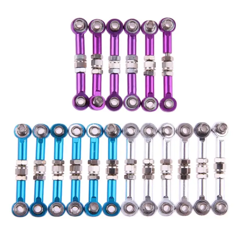 

18Pcs Metal Direction Servo Pull Rods Linkages Adjustable for HSP/Redcat for HSP/Redcat 94101/94102/94103/94122/94123 1/10 Car