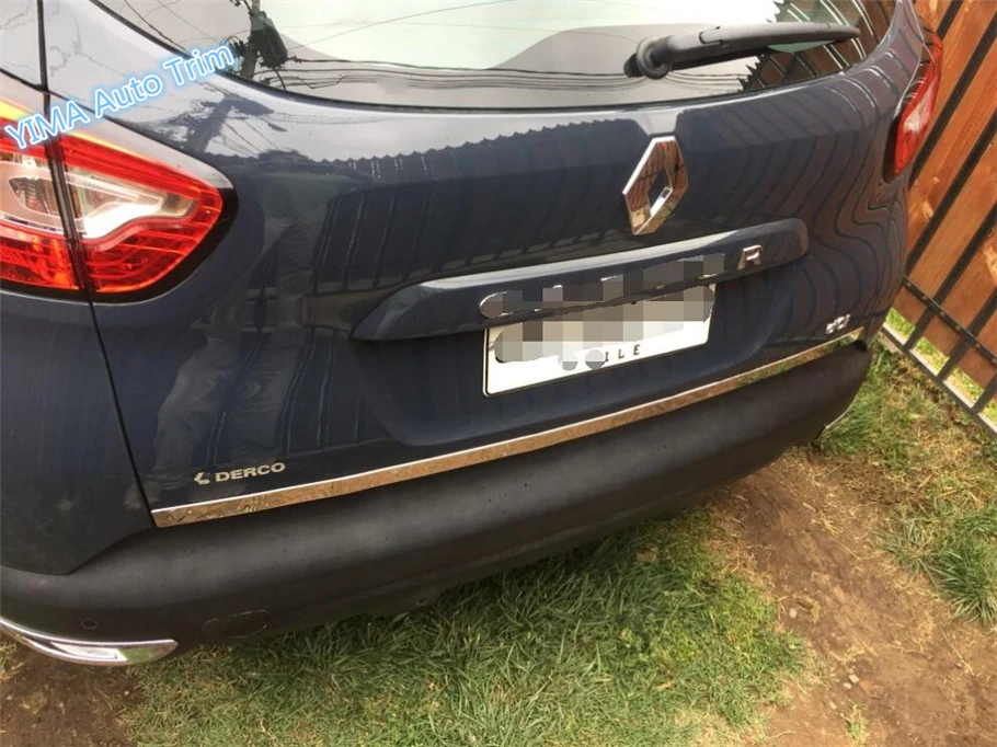

New For Renault captur 2014 2015 Stainless Steel Rear Tailgate Trunk Lid Cover Trim 1pcs