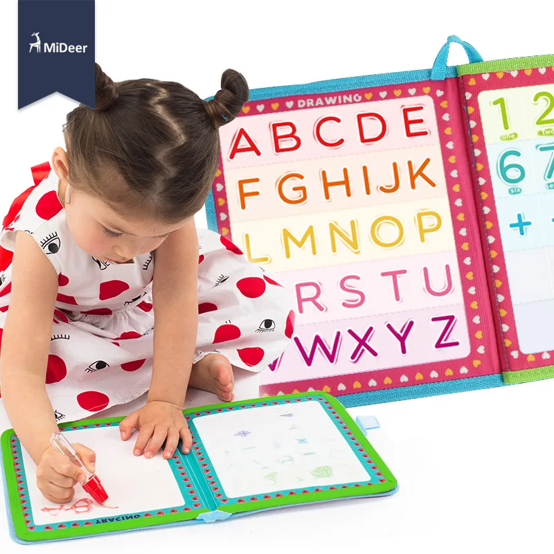 MiDeer Kids Drawing Pad Portable Art Craft Reusable Travel Doodle Coloring Board Toddlers Learning Educational Toys for Children