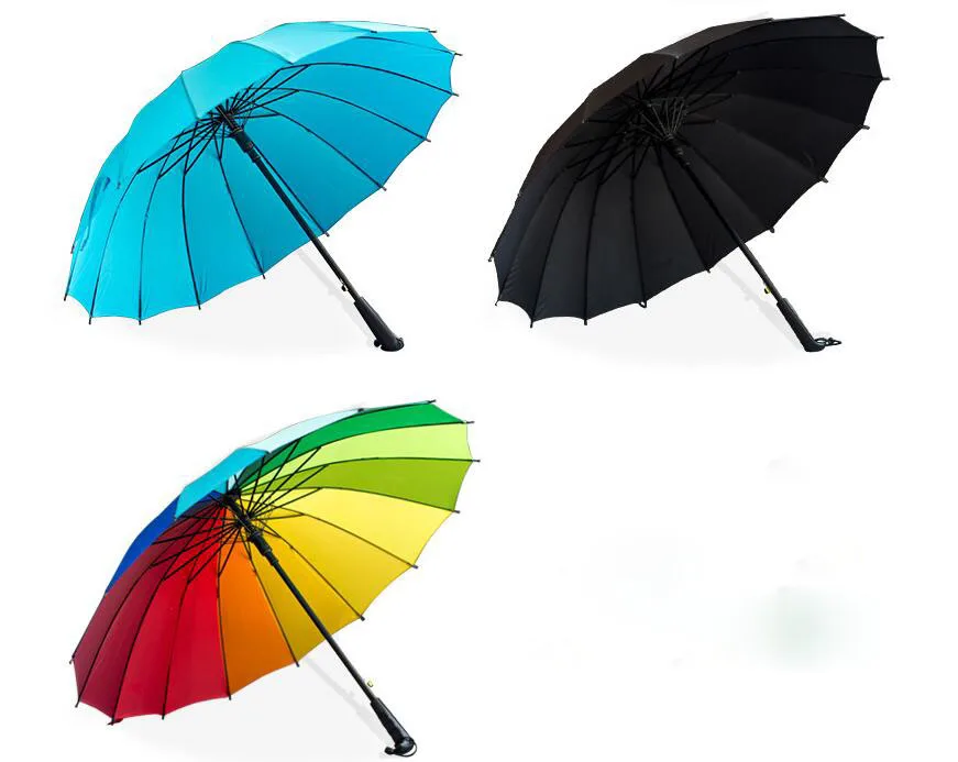 Rainbow Umbrella 16 Long Shank Bone Pure Color Rods
