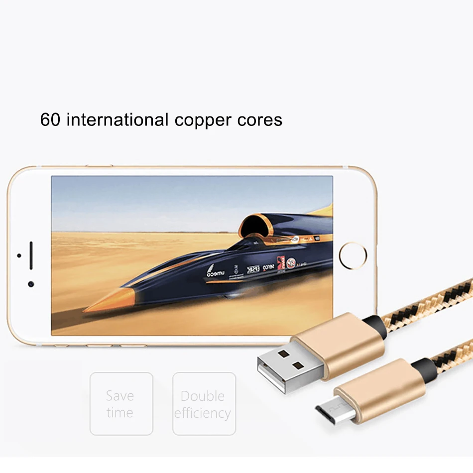 NOHON Nylon Micro USB Fast Charge Data Cable Android Phone For Samsung Galaxy S7 S6 Edge Huawei Xiaomi Oppo Charger Sync Cables (9)
