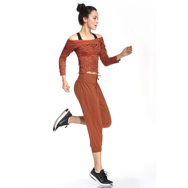 Для женщин Фитнес футболка воротник Йога сетчатый топ быстросохнущие Спортивная кофта Спортивная футболка тренировки одежда