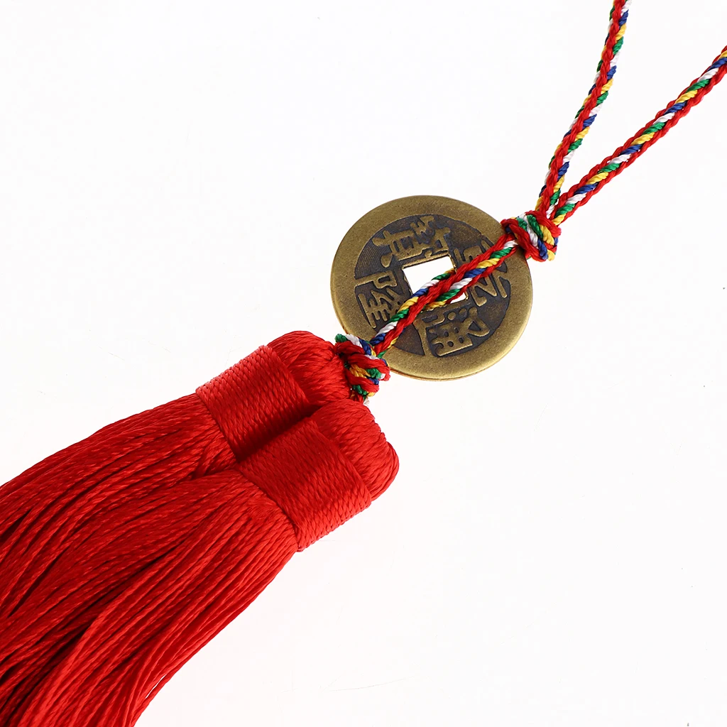 5 Styles Chinese Knot Charms Fengshui Symbol with Lucky Coins for Car/ Home Lucky Pendants /Embellishments