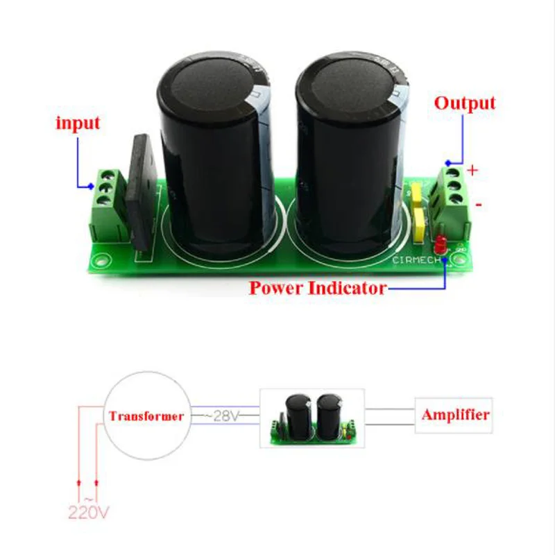 Rectifier Filter Capacitor Dual Power Supply Module for Power Amplifier W91 1pc 