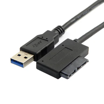 

Jimier USB 3.0 to 7+6 13pin Slimline Sata Adapter Cable for Laptop CD DVD Rom Optical Drive