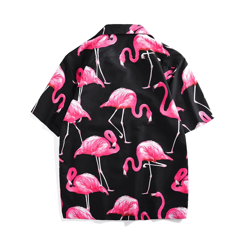 Mr.1991IN Summer Vacation Sets Men's Flamingos Printed Tropical style Beach Hawaiian suit Short Shirts Shorts Two Piece Suit Mr.1991IN Summer Vacation Sets Men's Flamingos Printed Tropical style Beach Hawaiian suit Short Shirts Shorts Two Piece Suit