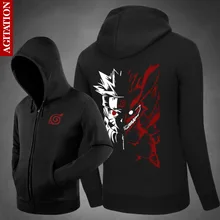 NARUTO KYUUBI Hoodies Hoody Sweatshirts Nette Lose Oberbekleidung Unisex Baumwolle Reißverschluss Mantel