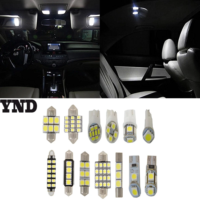 

7XFor BMW E46 Error Free White LED Interior Light Lamp Bulb Interior Package Set