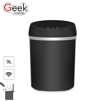 

Geekinstyle 6L-12L Stainless Steel Garbage can Touchless Automatic Dustbin Accessory Kitchen Sensor Trash Can Office Waste Bin