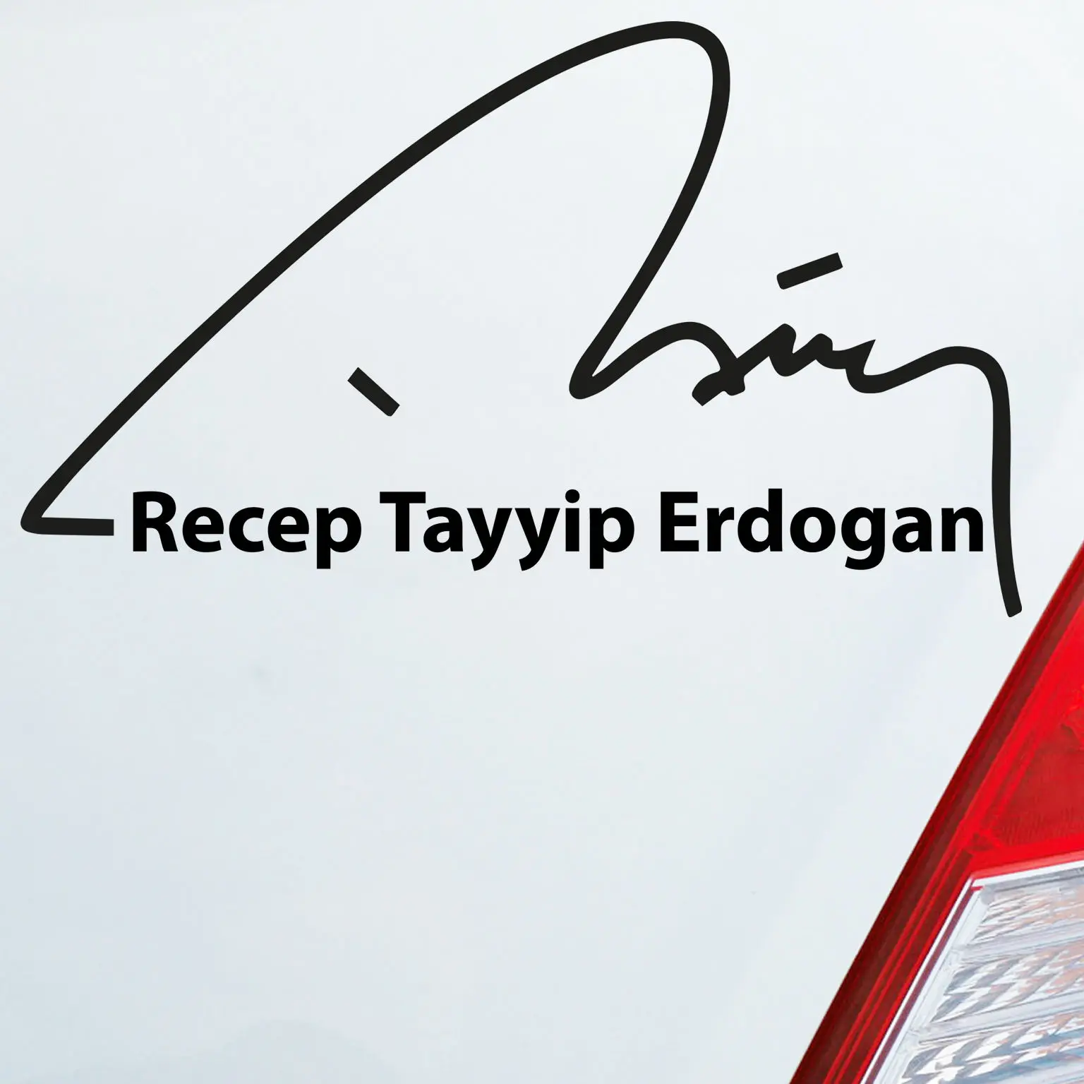 18*10cm Auto Motorrad Aufkleber For Recep Tayyip Erdogan Sticker Autogramm Unterschrift Cool Graphics Vinyl Sticker