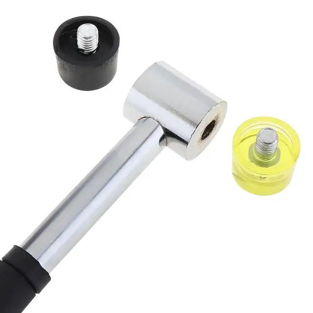Martillo De Goma De Doble Cara 25 Mm - Con 4 Cabezales De Repuesto, Mango Antideslizante, Para Joyería, Madera Y Manualidades