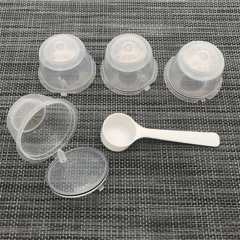Arshen Crystal Dolce Gusto Coffee Capsule Plsatic Refillable Coffee Capsule 200 Times Reusable Compatible with Nescafe 4 Pcs/Set