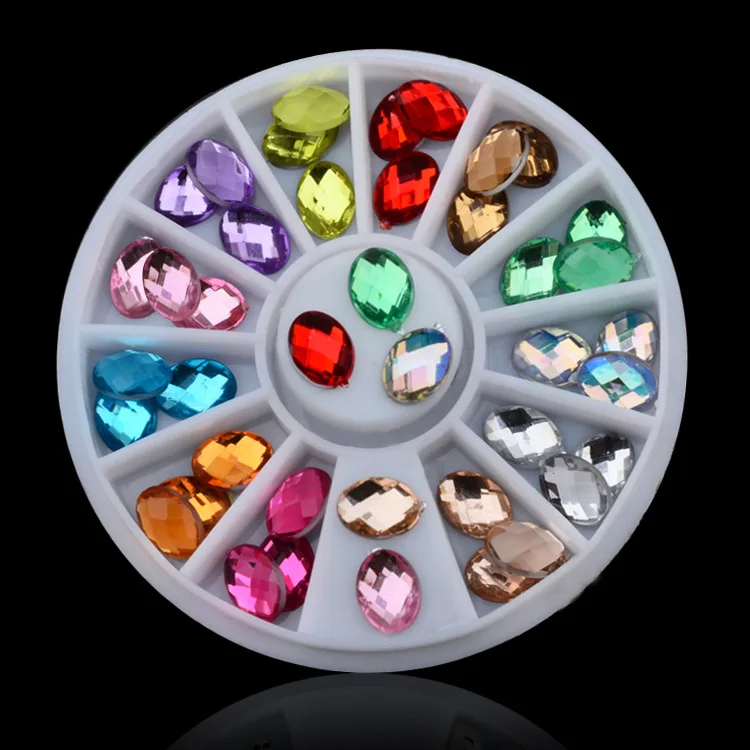1 коробка любовь 12 цветов 3 мм стразы для дизайна ногтей колеса DIY Декоративные наклейки для ногтей 3D инструменты для маникюра - Цвет: 052
