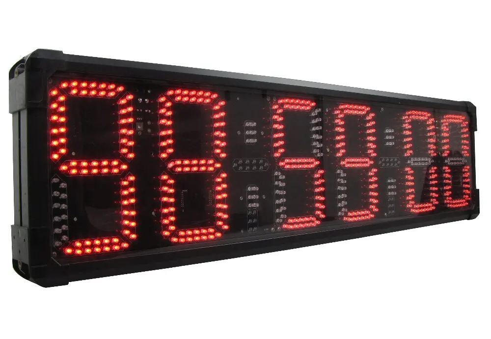 [GANXIN ] 8 " Double side outdoor Race Timing Clock Red Color With