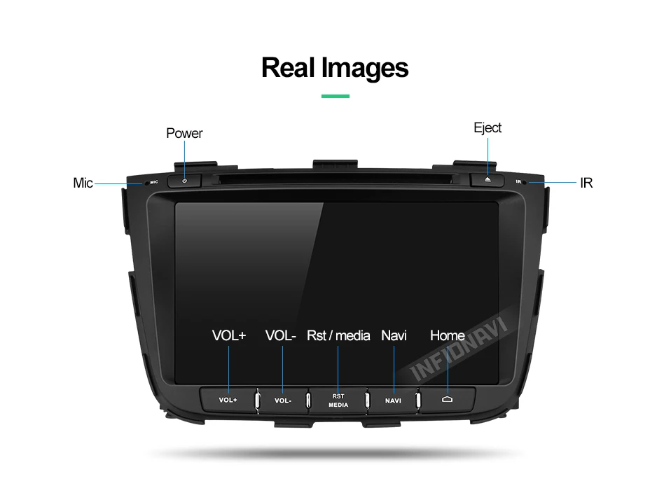 Excellent Infidnavi ZSLT8071  2G+32G android 7.1 car dvd for kia sorento 2013 2014 car radio gps navigation with steering wheel control 1