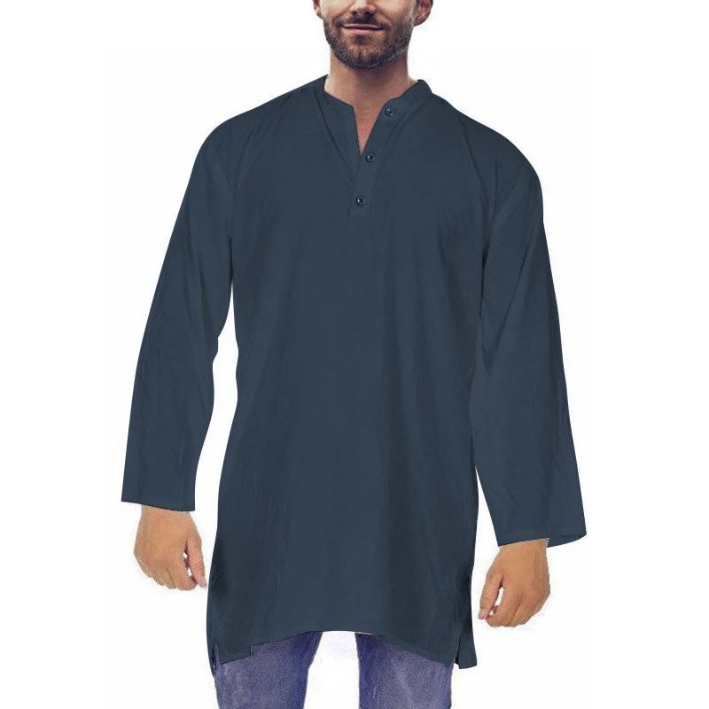Модные пакистанские исламские индийские мужские рубашки халат с длинным рукавом костюмы Свободные мешковатые многоцветные 5XL Camisa Kaftan