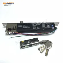 BL-2400 безопасный Электрический Болт замок с Mort замком цилиндр, DC12V, используется для деревянной двери, стеклянной двери, металлической двери(NO/NC