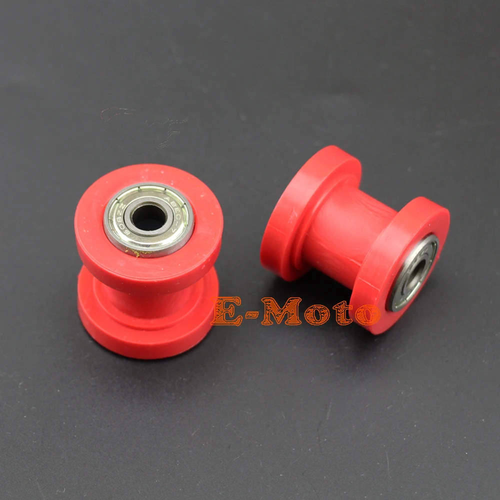 2Pcs Red 10mm Pulley Chain Roller Tensioner Wheel Guide For CRF50 110cc