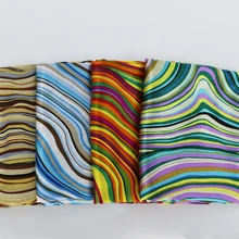 Мягкие полосы Геометрическая атласная ткань Подкладка шарфы игрушки Diy Материал атласный Текстиль