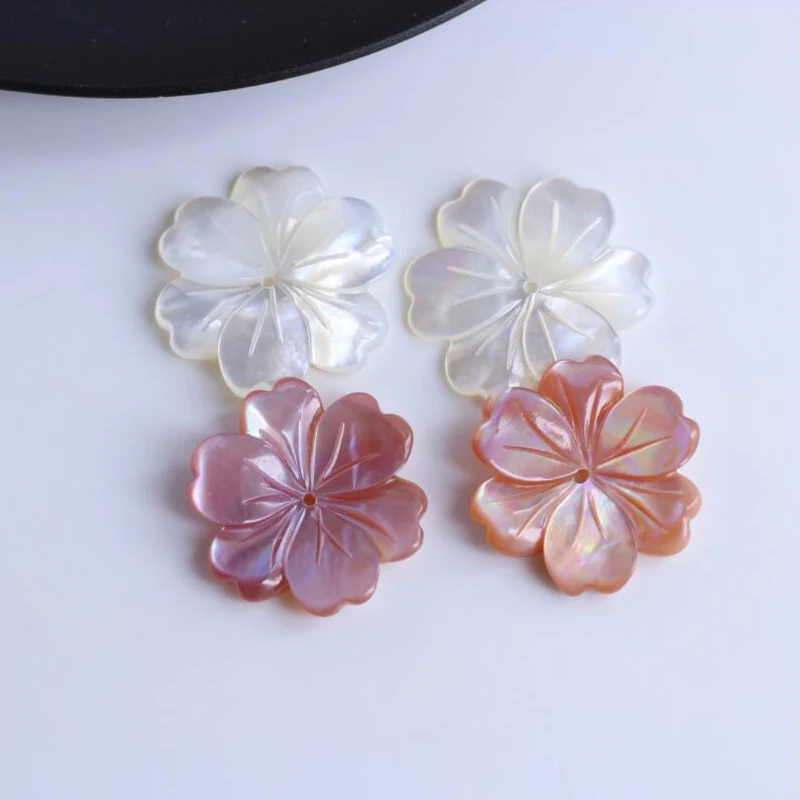 

10Pcs/lot 20mm Colorful Six-Petal Flower Charm Natural Mother Of Pearl Shell Beads For Making Diy Brooches Fashion Jewelry New