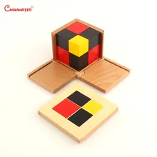 Wooden Toys Teaching Montessori Algebraic Binomial Cube Box Materials Wood Math Block Kids Preschool Montessori Student MA091-3