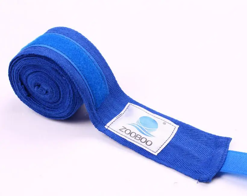 Zooboo 2 шт/рулон 108 дюймов ММА Боксерские ручные обертывания Поддержка запястья бинты протекторы Санда/Муай Тай Тхэквондо/карате D2O - Цвет: Синий