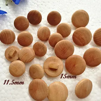 

Sewing wood button 144pcs 11.5mm / 15mm natural tea wood shirt coat sewing button high quality no painting natural color pattern