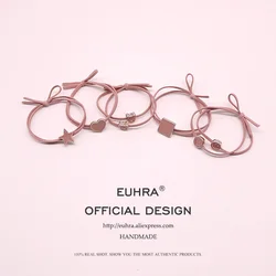 EUHRA 7 Kinds Elastic Hair Bands Pink Emoji Heart Bear Star High Elasticity Women Girls Hair Band Children Rubber Band EUHRA 7 Kinds Elastic Hair Bands Pink Emoji Heart Bear Star High Elasticity Women Girls Hair Band Children Rubber Band