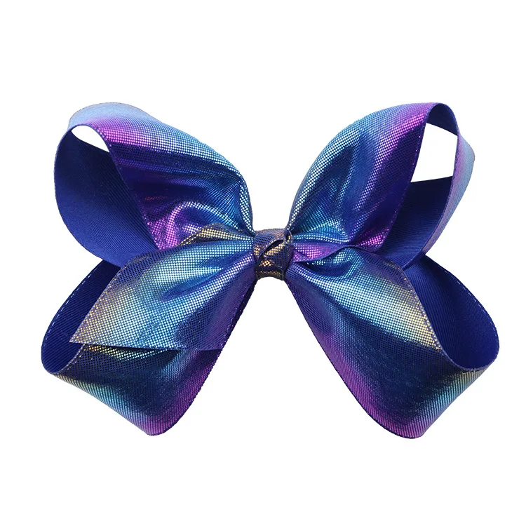 1piece JoJo Clip Mermaid Large Rainbow Glittering Gradient Hair Bows With Clips For Kids Girls Hairpins Handmade Hair Accessory (2)