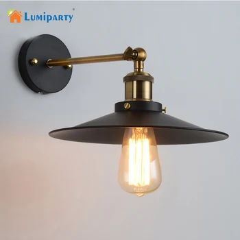 

Lumiparty Vintage Wall Led Lamp Loft Antique Swing Long Arm lights Classic Sconce for Home Indoor Bedside Up Down Bed Reading