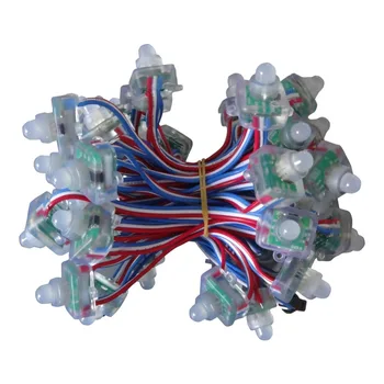 

50pcs Full Color T1515 Pixel Addressable WS2801/WS2811 LED Module String Node 5V IP68 12mm Waterproof