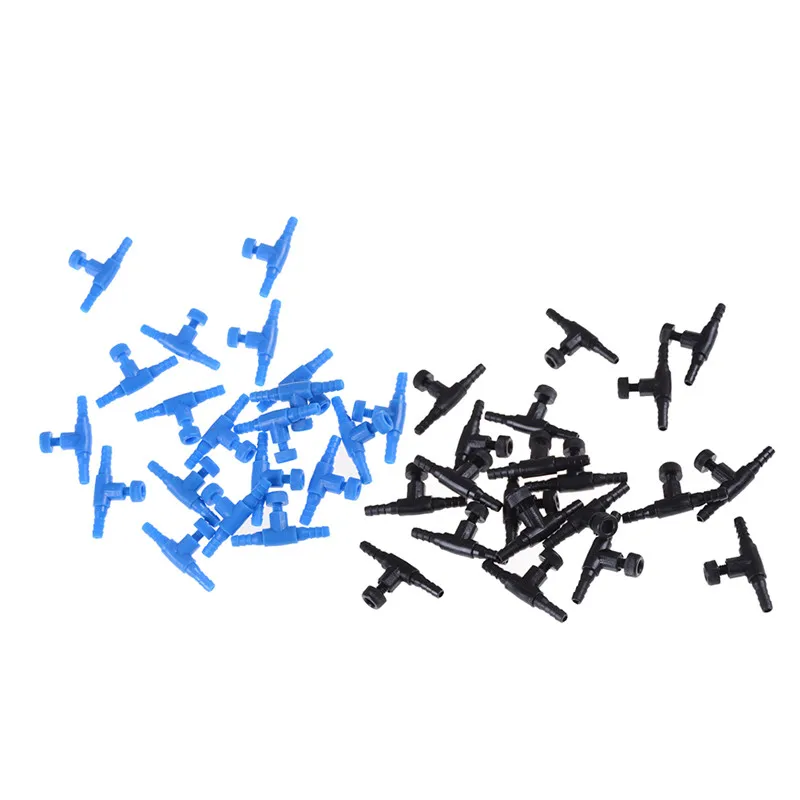 

20Pcs 4mm Aquarium Fish Tank Adjustable Air Line Tubing Black/Blue Volume Flow Control Valves Oxygen Air Pump Control Valve
