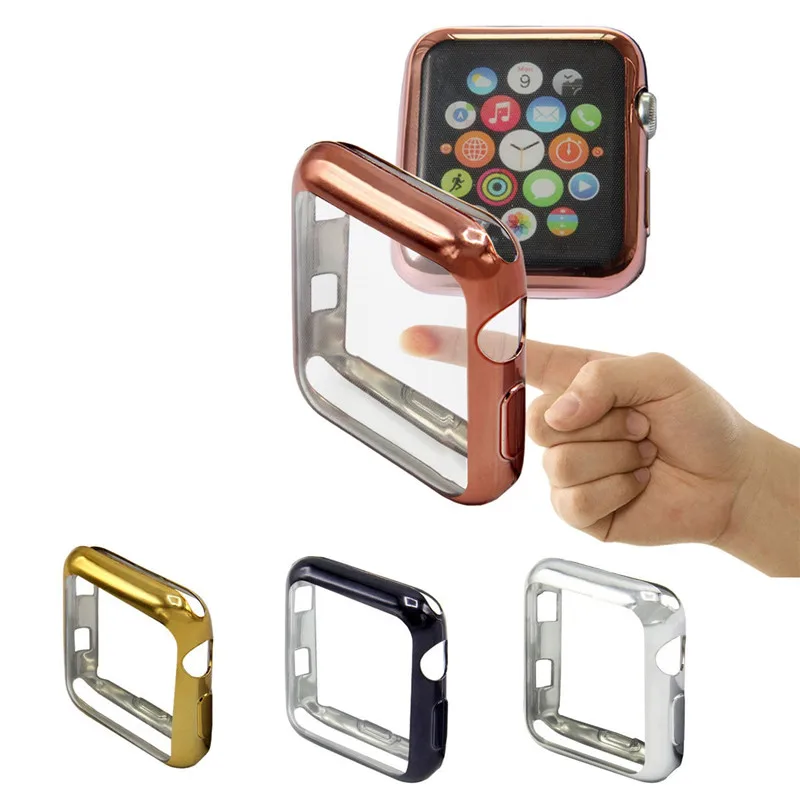 

Case Cover for Apple Watch 3/2/1 42MM 38MM Soft Clear TPU Screen Protector Case for Apple Watch Series 1 2 3