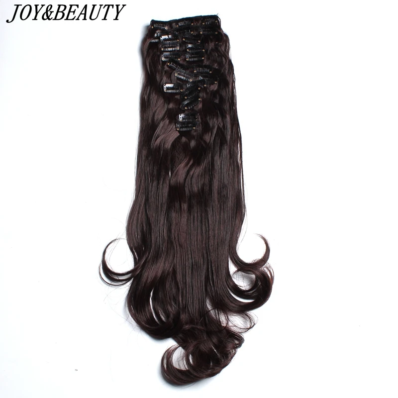 Joy Beauty 12pcs Set Clip On Hair Extension 22 Inch Natural