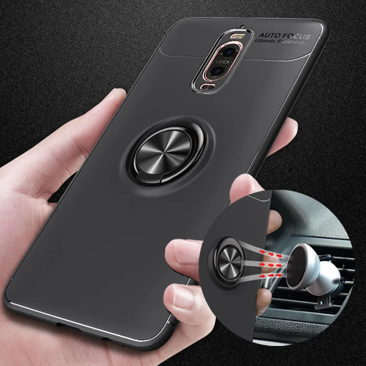 Magnetic Car Holder Case For Huawei Mate 9 Pro Cases 360 Rotating Finger Ring Full Cover / Fundas Capa |